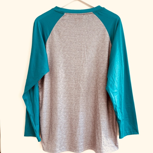 Miami Dolphins NFL Team Apparel Vintage Look Long Sleeve Tshirt Aqua Men Lg NWOT - Picture 3 of 6